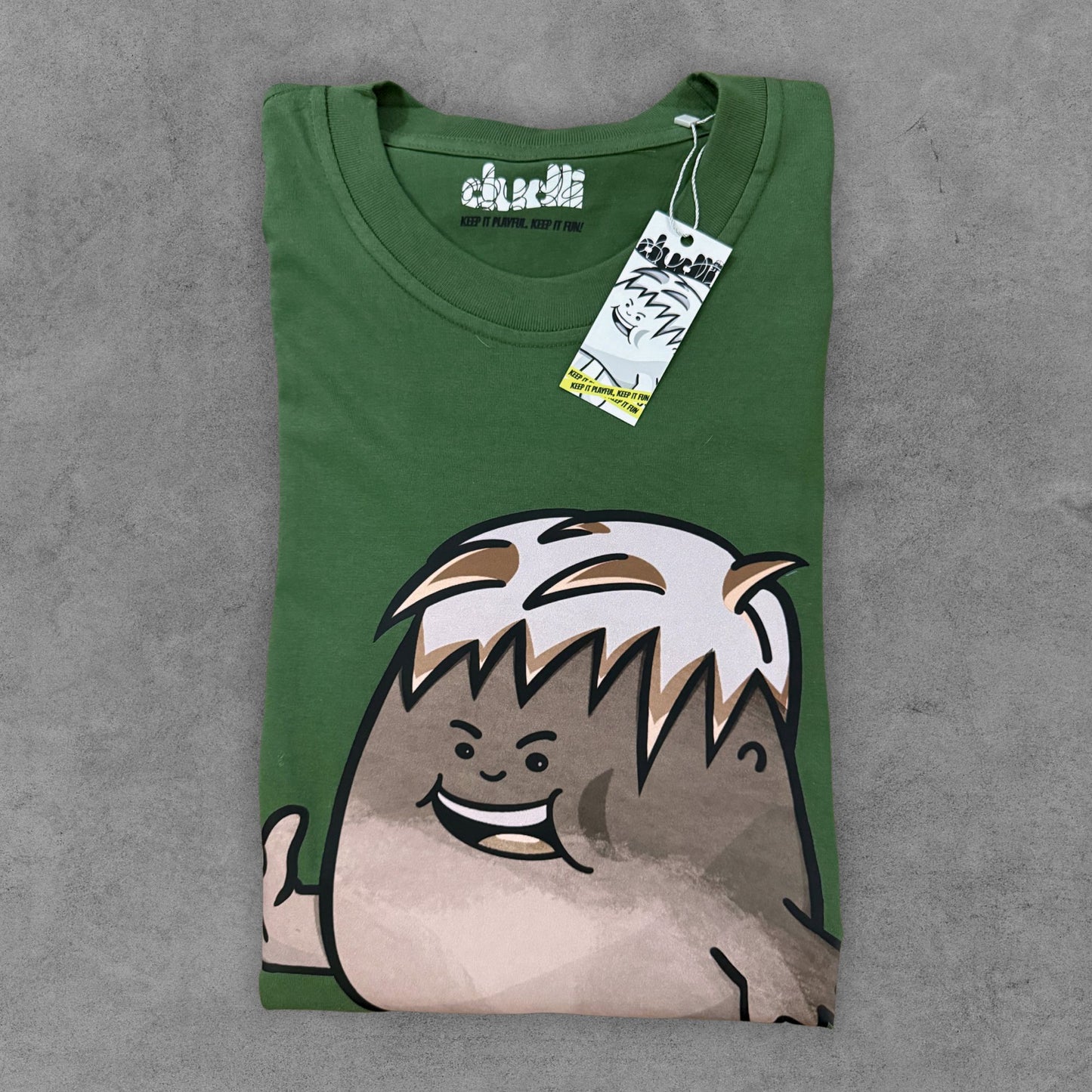 Dudli Playful Graphic Tshirts - Dot Lab Latte Dot - Moss - regular_fit