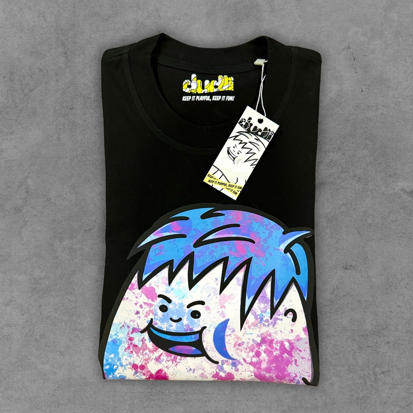 Dudli Playful Graphic Tshirts - Dot Lab Splatter Dot - Black - regular_fit oversized_fit
