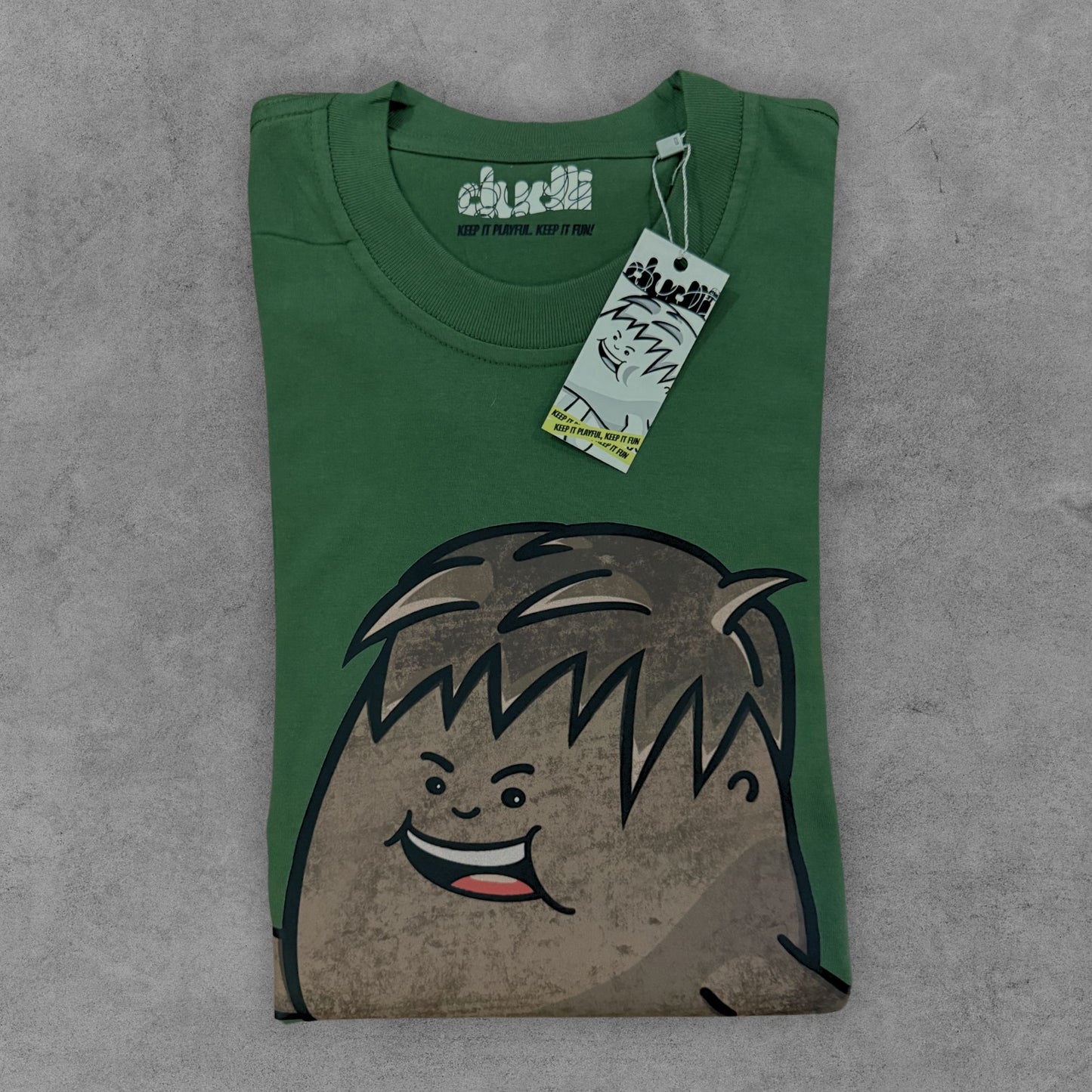 Dudli Playful Graphic Tshirts - Dot Lab Tsoknat Dot - Moss - regular_fit
