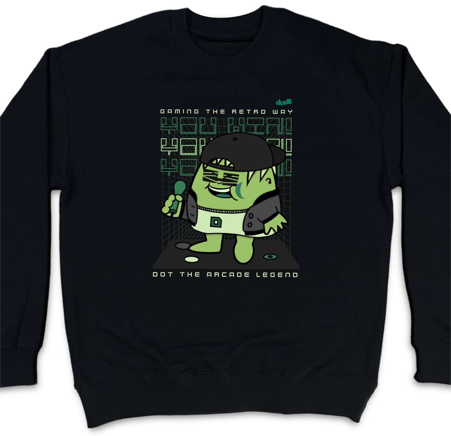 Dudli Graphic Sweatshirt - Arcade Legend - Night Glitch