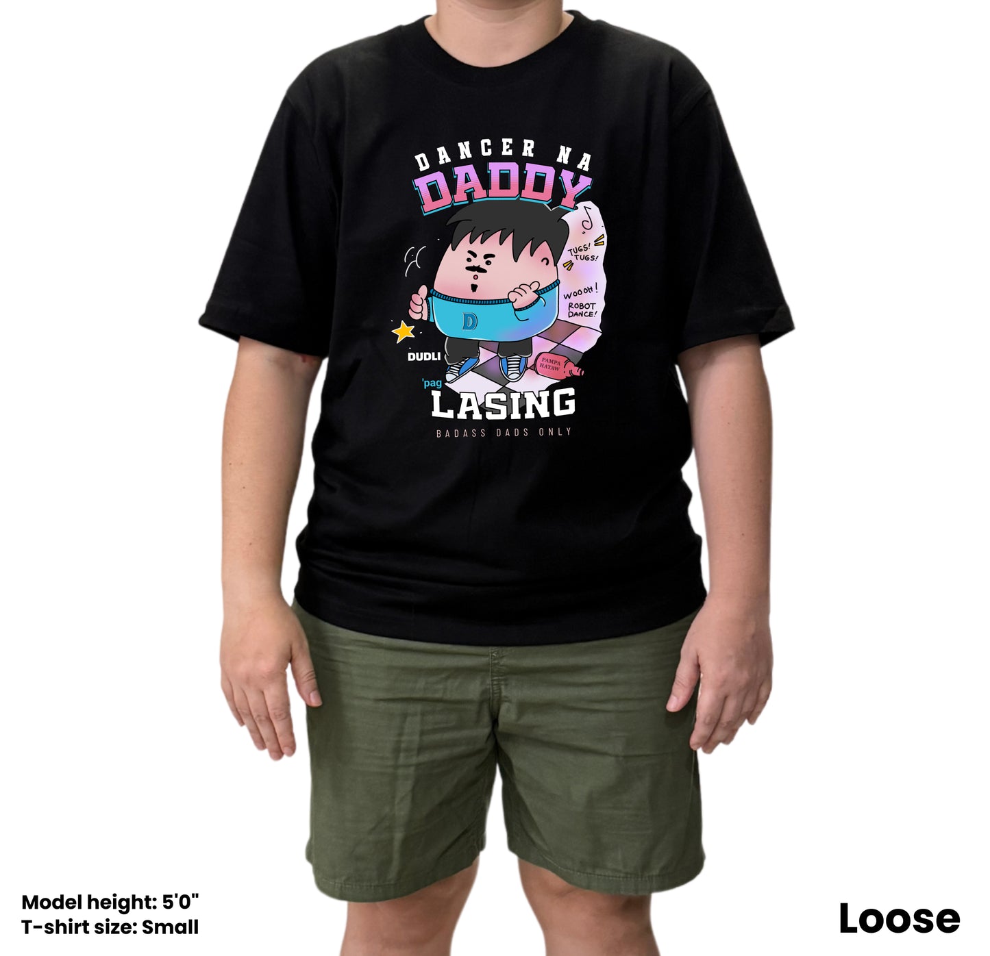 Dudli Playful Graphic Tees - Dancer Dad - Badass Dads ONLY - oversized_fit