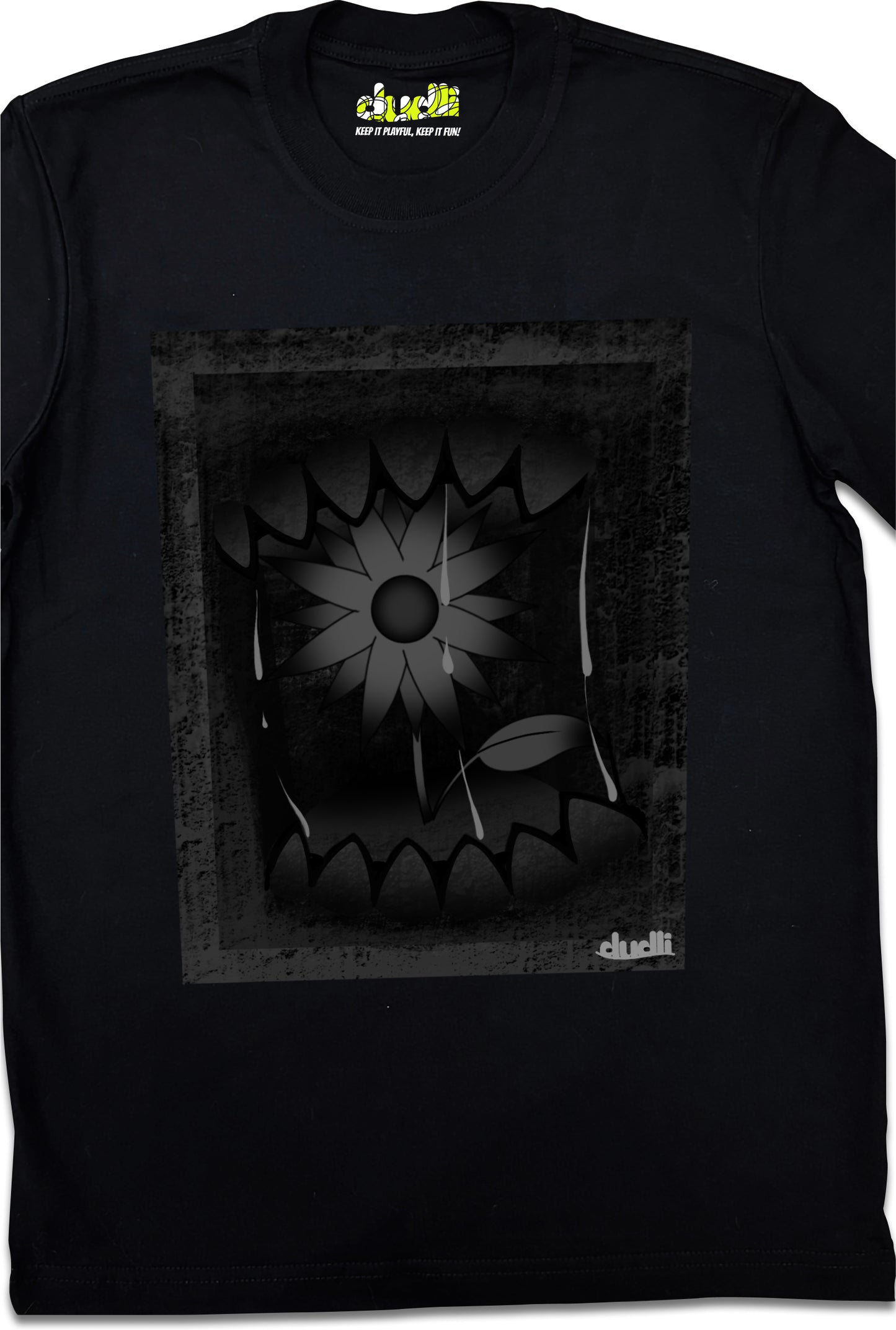 Dudli Playful Graphic Tshirts - Dark - Dark Bite - Steel - product_card