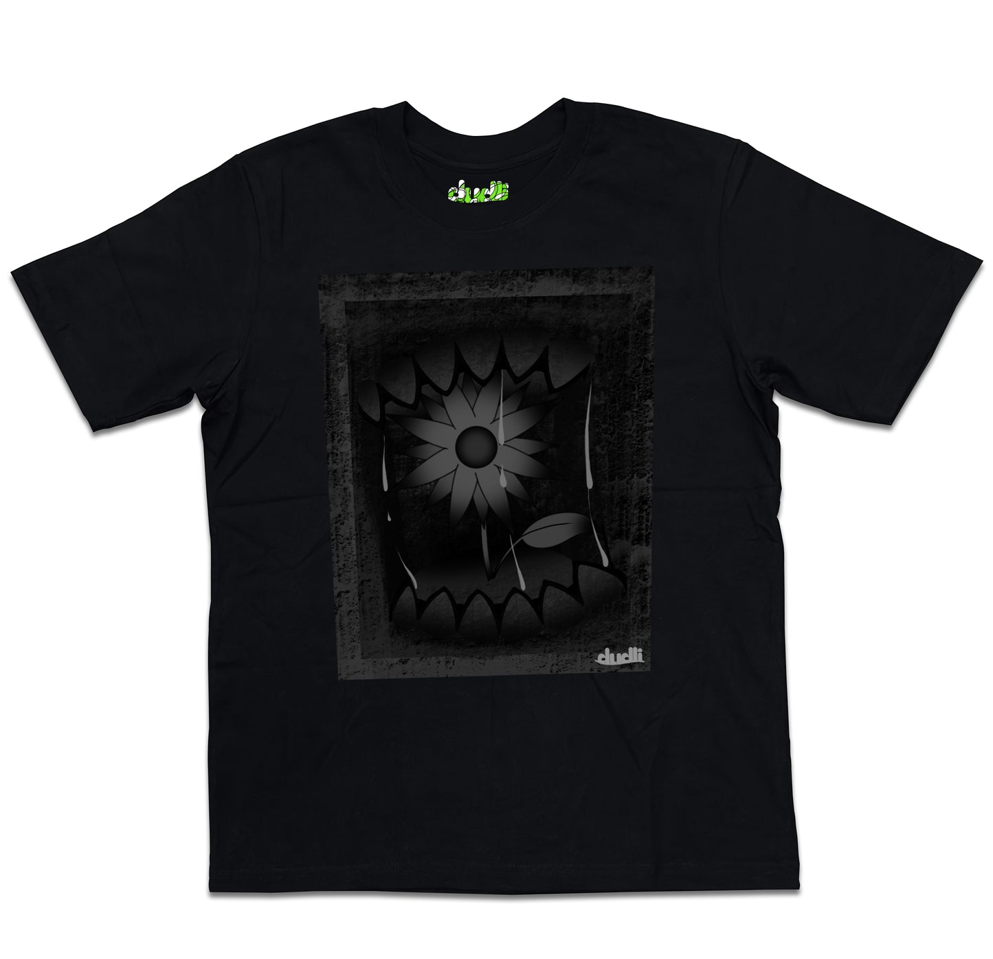 Dudli Playful Graphic Tshirts - Dark - Dark Bite - Steel - oversized_fit