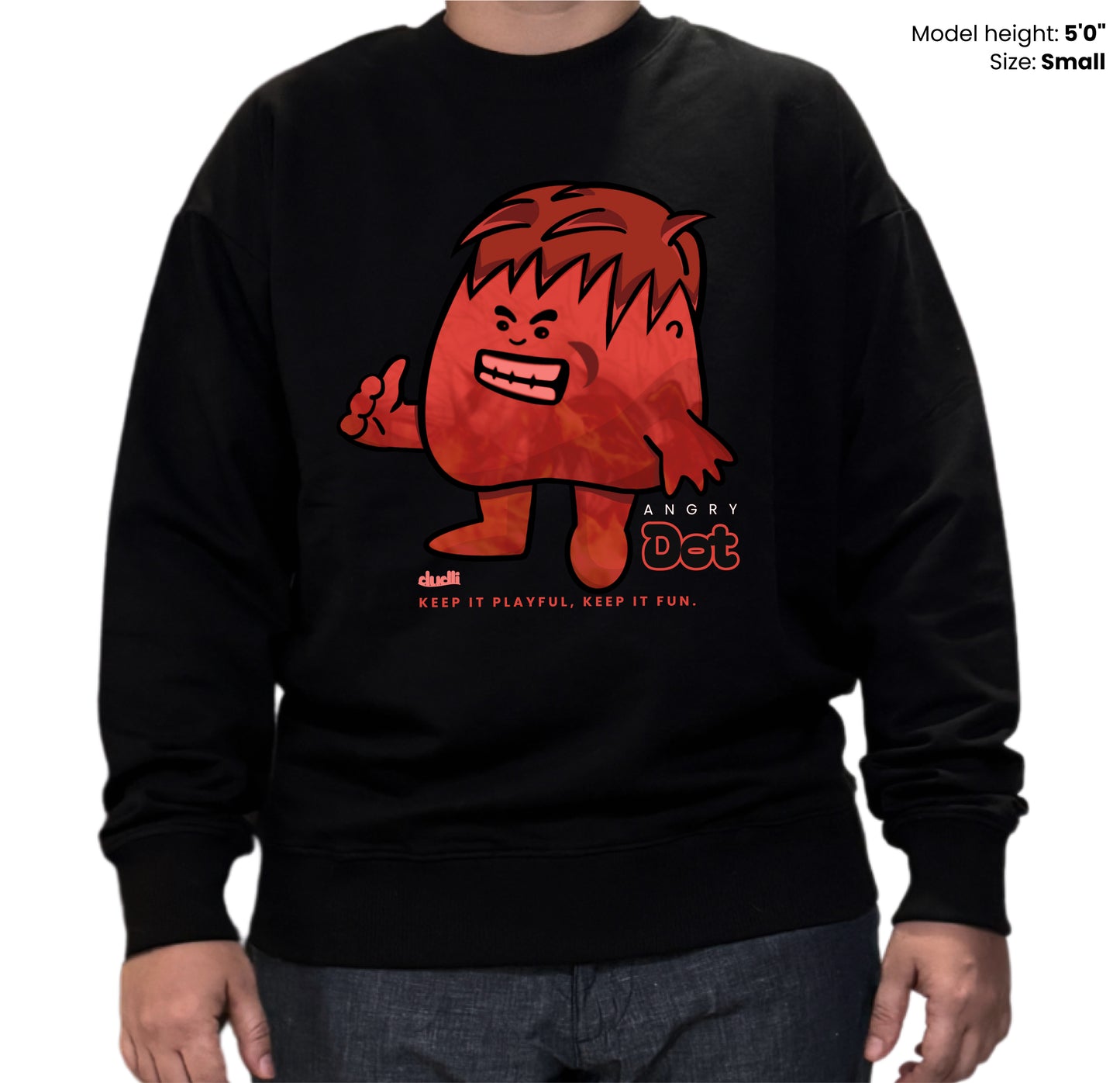 Dudli Graphic Sweatshirt - Angry Dot (Dot Lab)