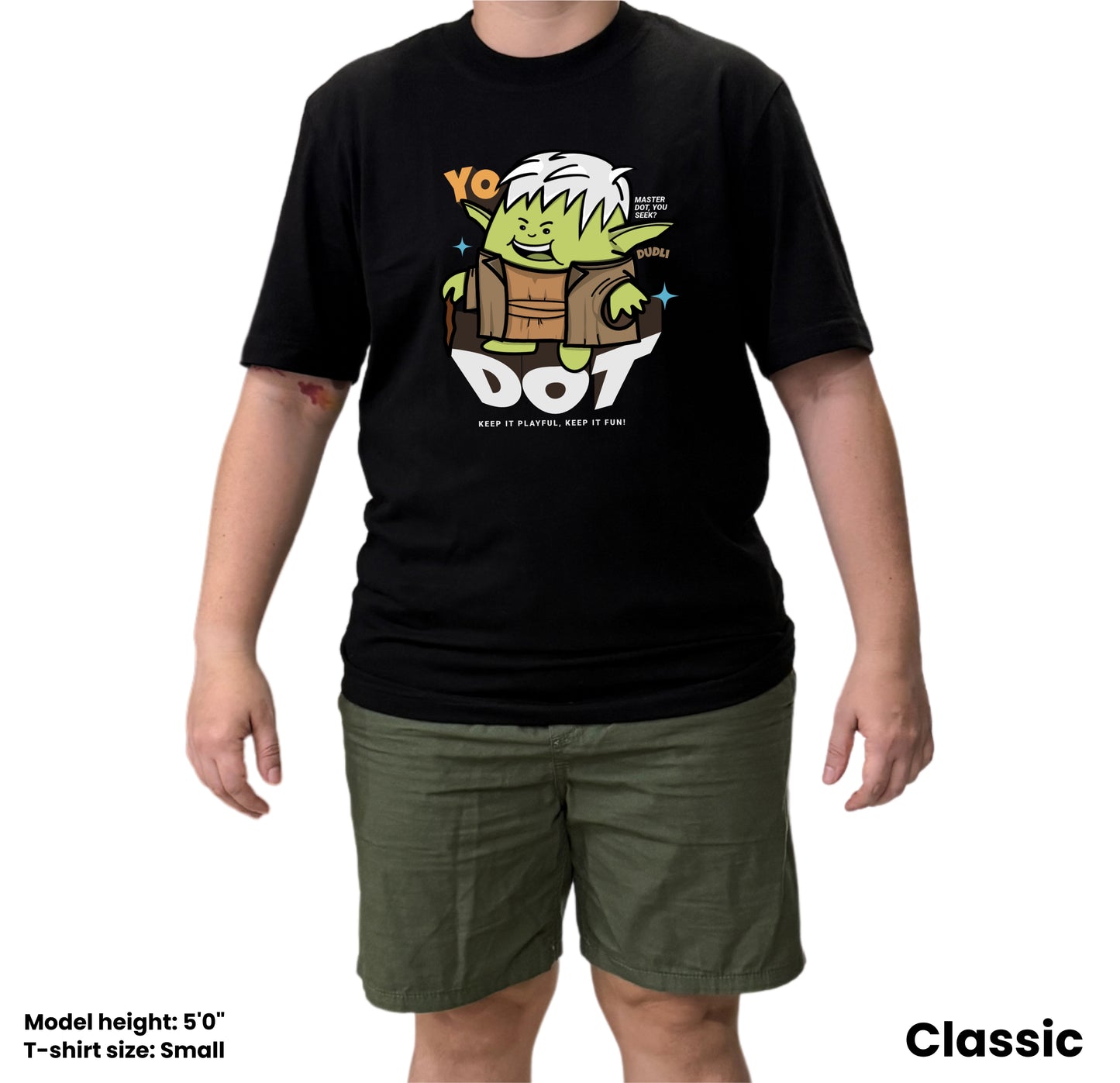 Dudli Graphic Tees - YoDot - Black - regular_fit