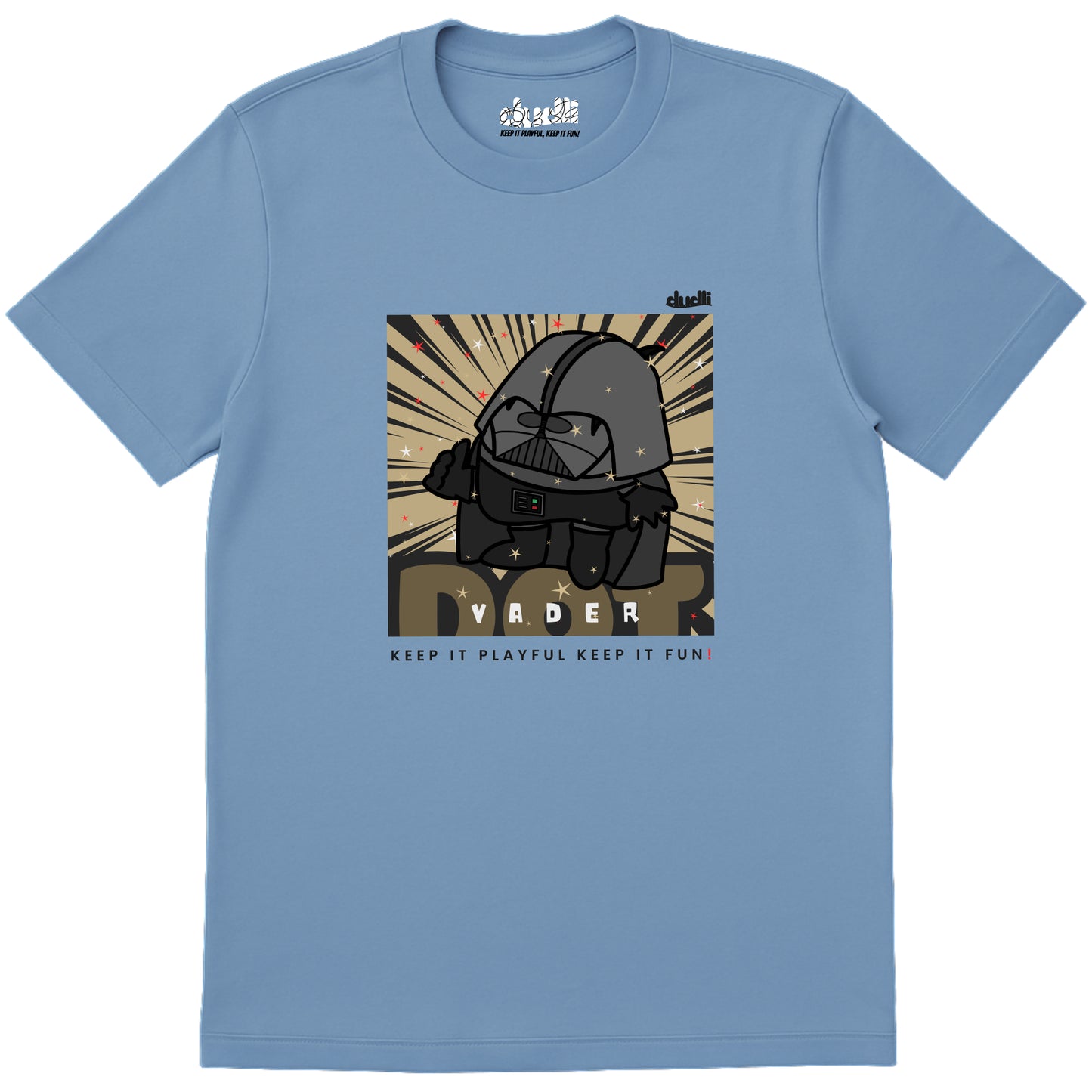 Dudli Graphic Tees Dot Vader - Sky - regular_fit