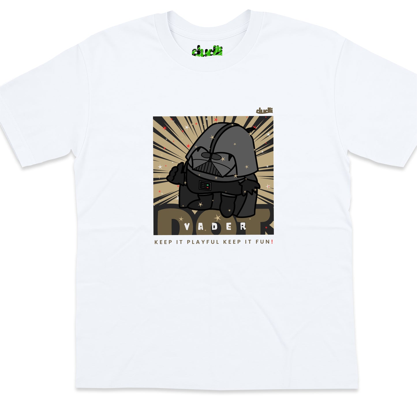 Dudli Playful Graphic Tshirts Dot Vader - White - oversized_fit