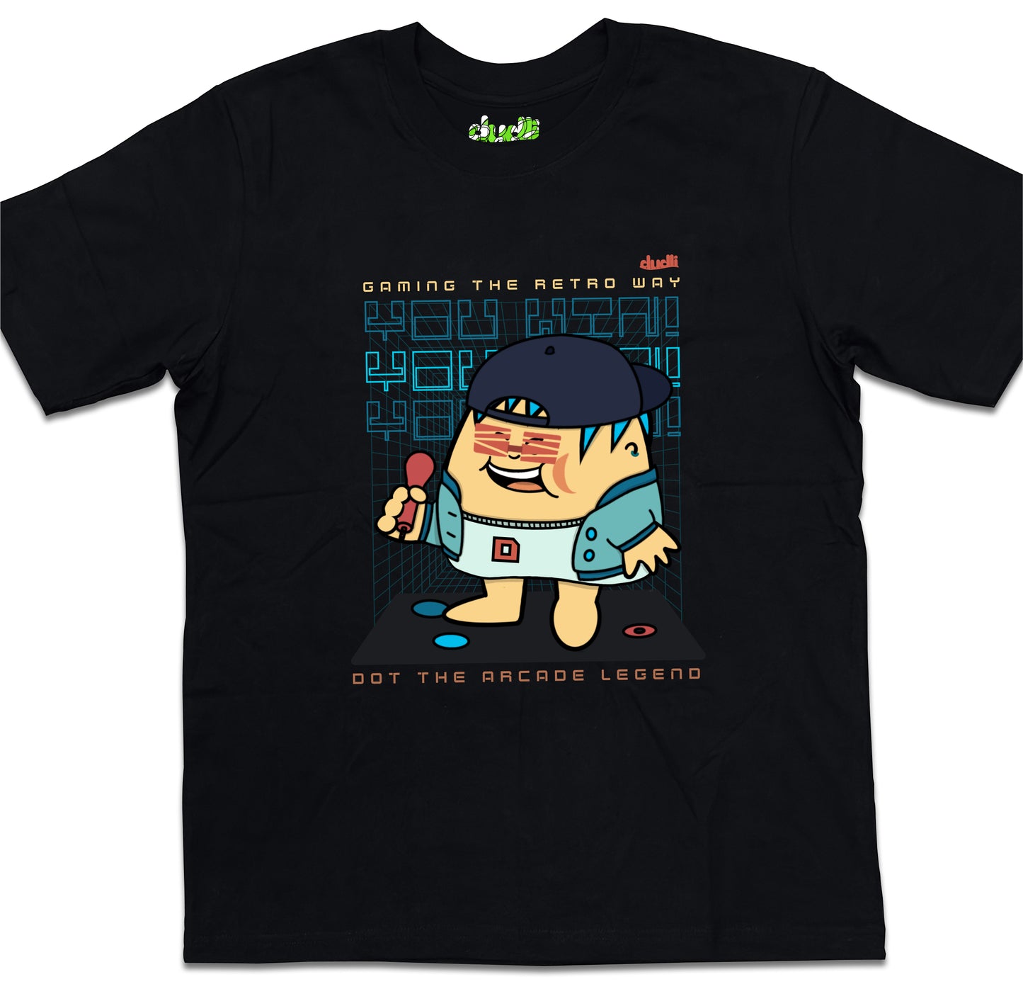 Dudli Playful Graphic Tshirts - Arcade Legend - Neon Clash - oversized_fit