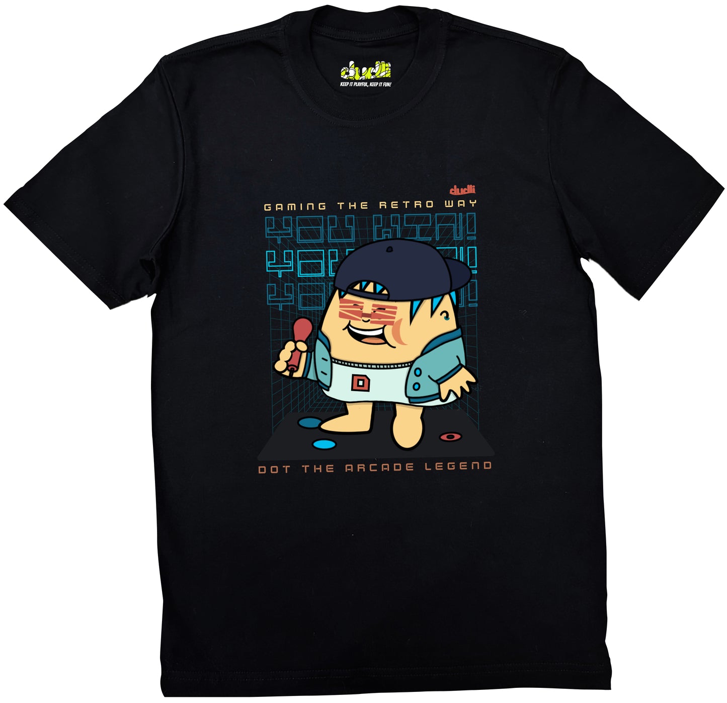 Dudli Playful Graphic Tshirts - Arcade Legend - Neon Clash - regular_fit