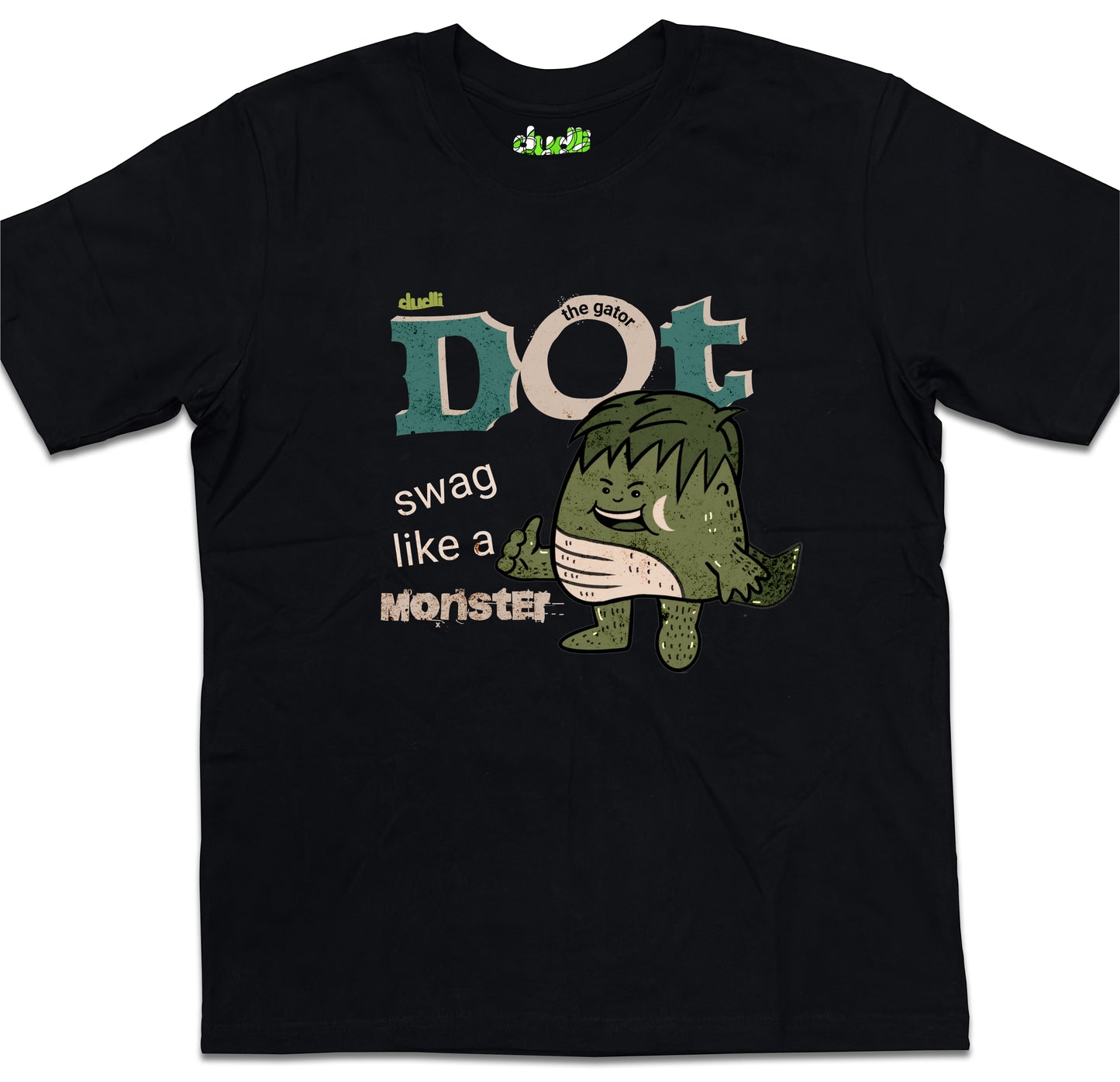 Dudli Playful Graphic Tshirts - Dot the Gator - oversized_fit