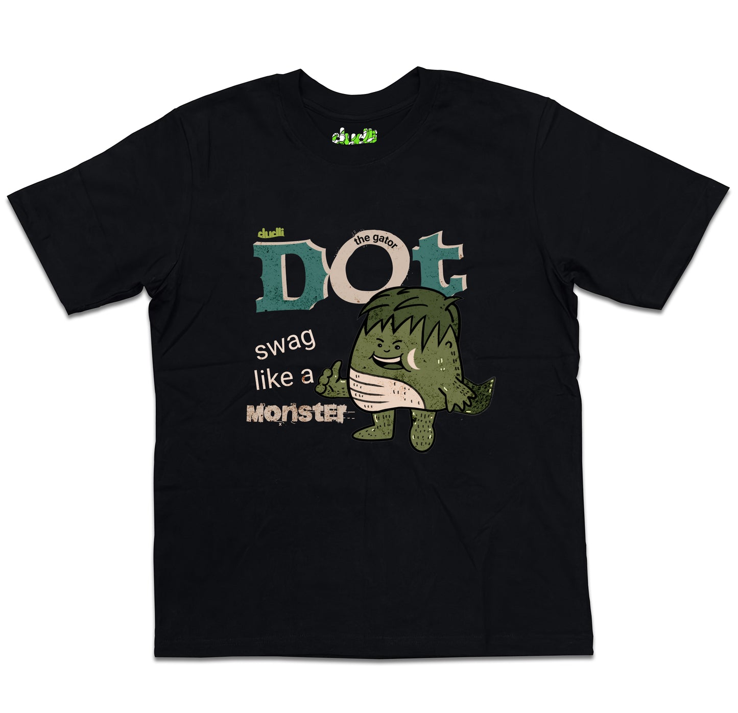 Dudli Playful Graphic Tshirts - Dot the Gator - oversized_fit