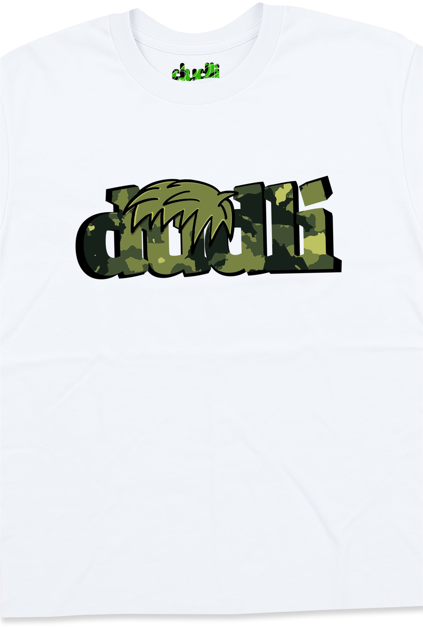 Dudli Playful Graphic Tshirts - Dudlify - DUDLI Camo - Moss - White - product_card