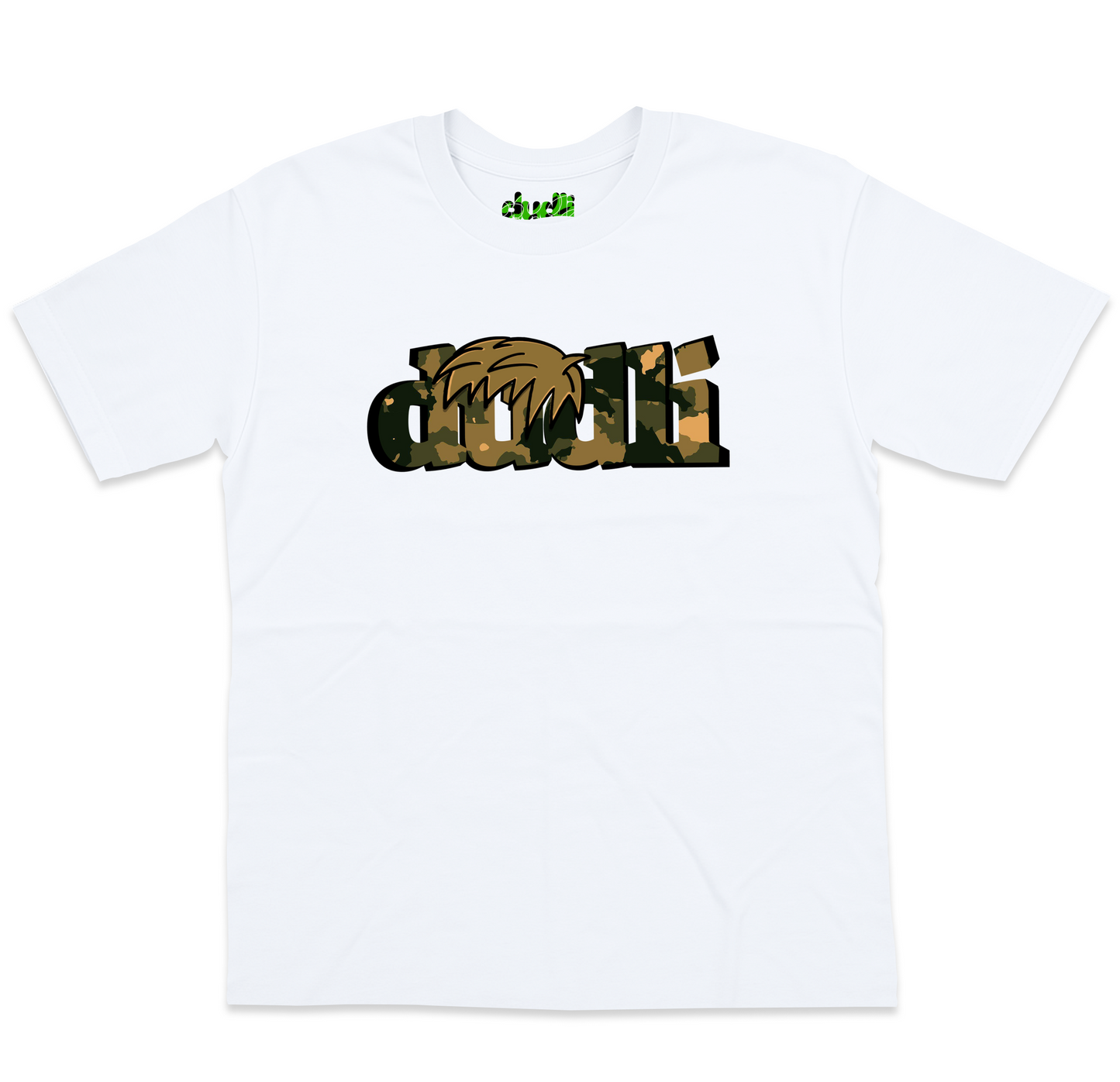 Dudli Playful Graphic Tshirts - Dudlify - DUDLI Camo - Mud - White - oversized_fit