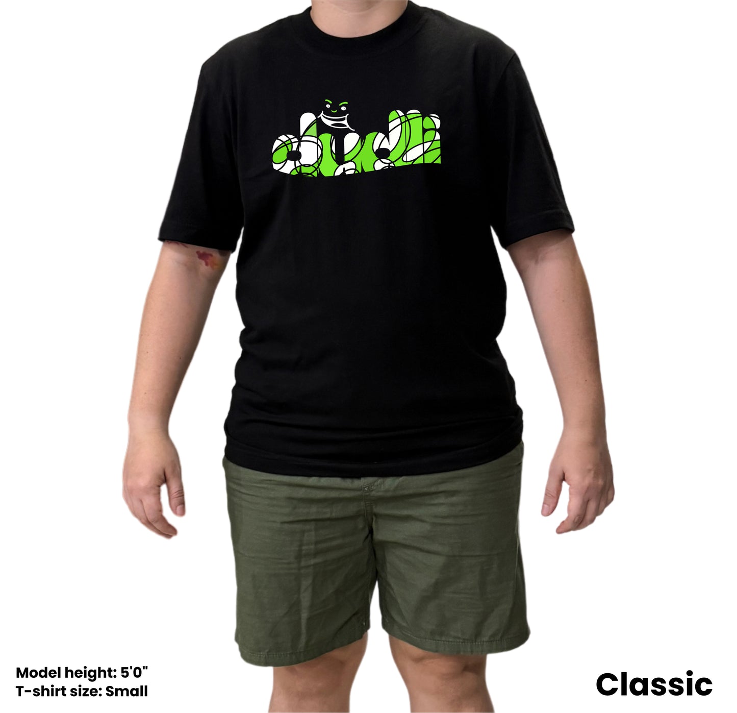 Dudli Playful Graphic Tshirts - Dudlify - DUDLI Curly - Lime - regular_fit