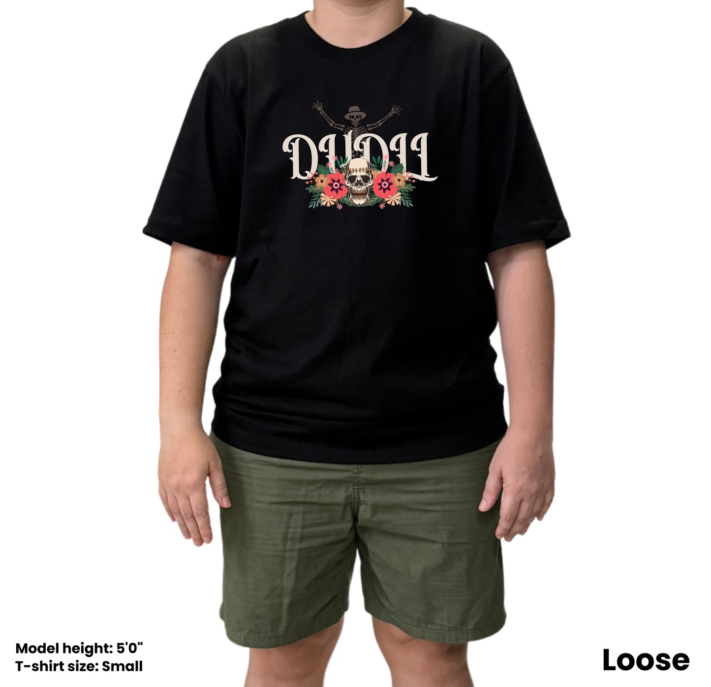 Dudli Graphic Tees - Dudlify - Skull - Black - oversized_fit