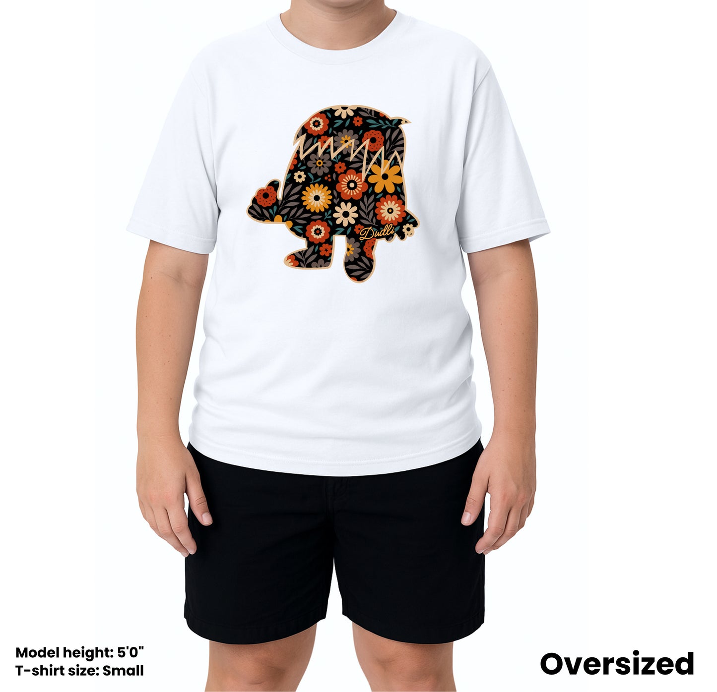 Dudli Graphic Tshirts - Where's Dot - Bloomed - oversized_fit