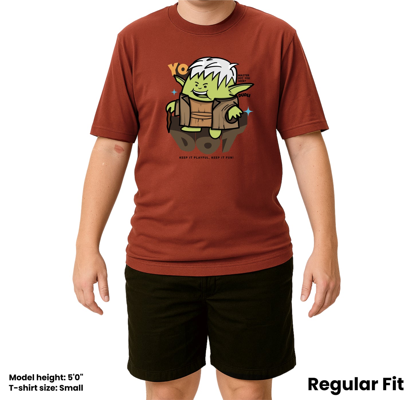 Dudli Graphic Tees YoDot - Brick - regular_fit