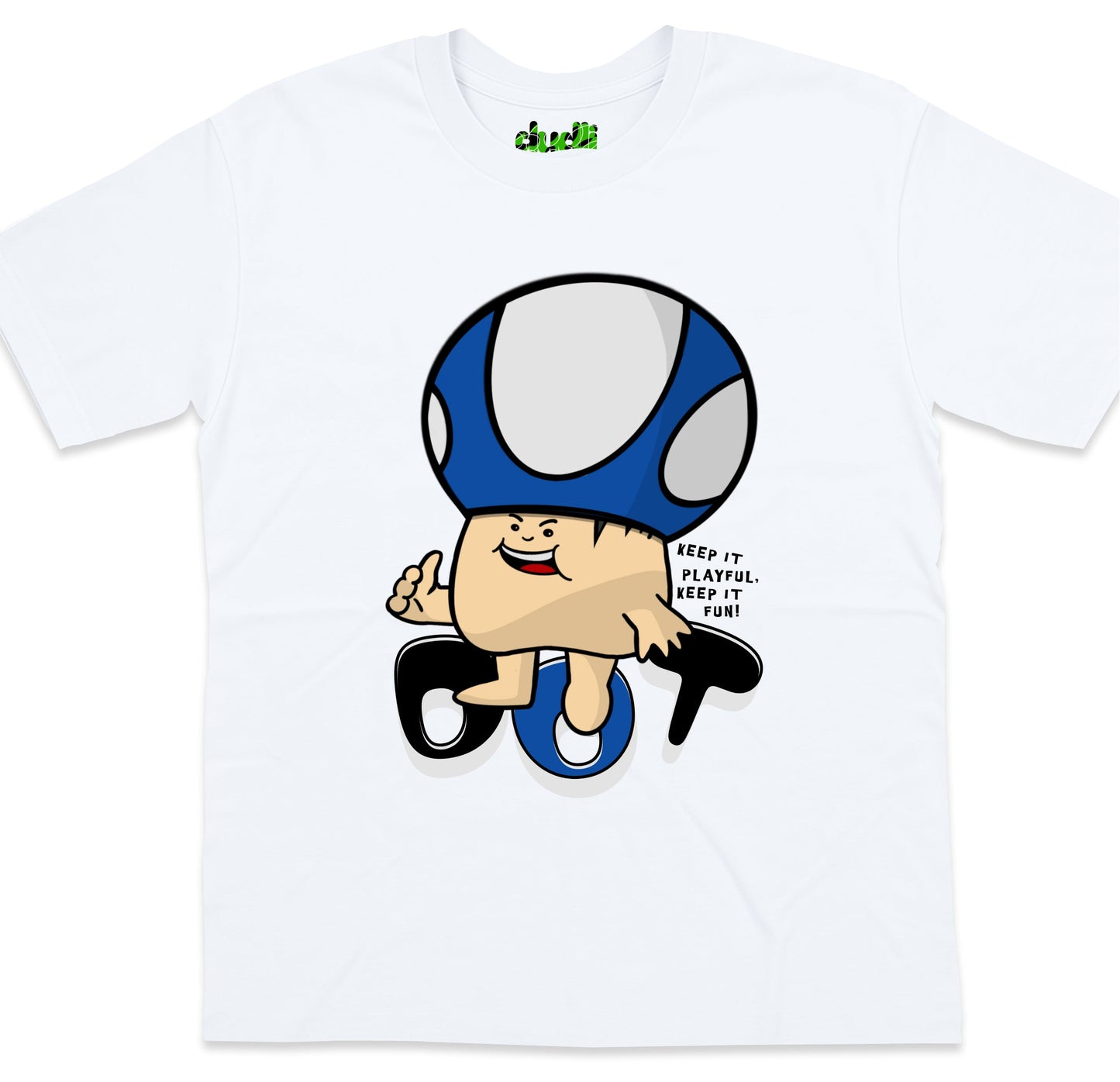 Dudli Playful Graphic Tshirts - Dot Lab Mush Dot - Load | White - oversized_fit