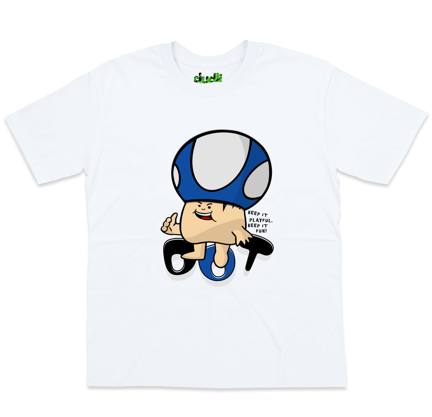 Dudli Playful Graphic Tshirts - Dot Lab Mush Dot - Load | White - oversized_fit