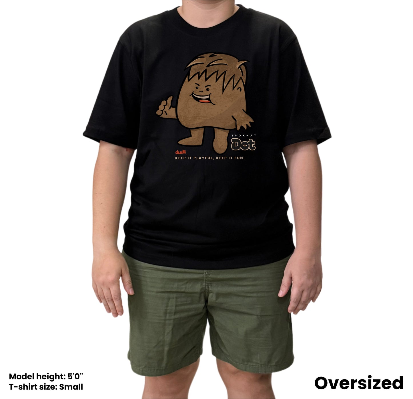 Dudli Playful Graphic Tshirts - Dot Lab Tsoknat Dot - oversized_fit