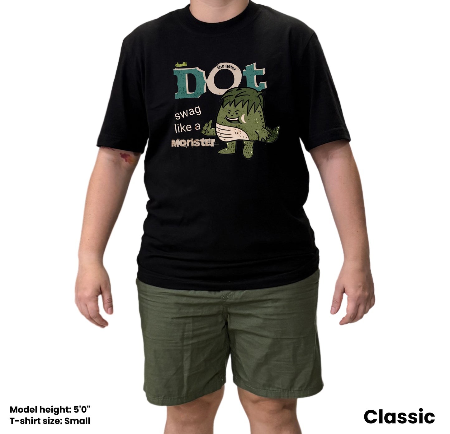 Dudli Playful Graphic Tshirts - Dot the Gator - regular_fit