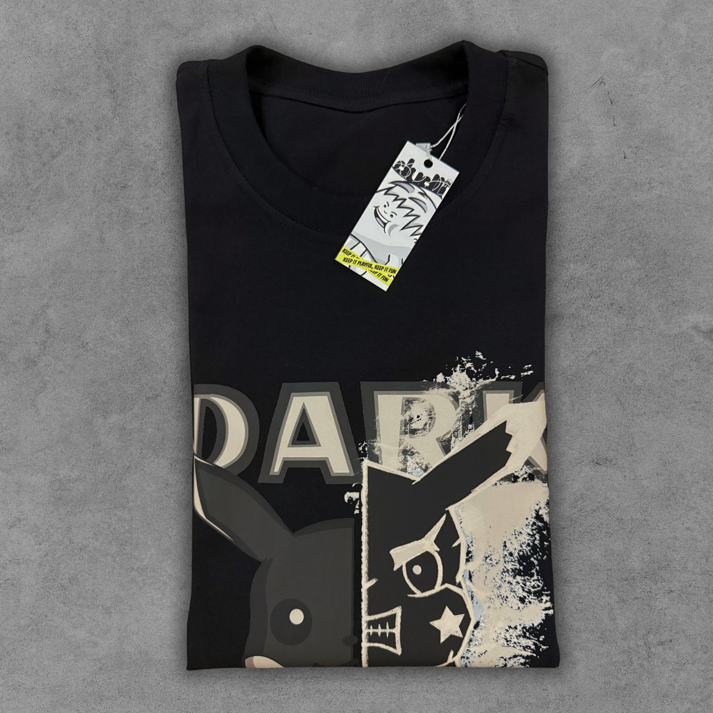 Dudli Graphic Tees - DARK THUNDERBOLT - Shadow -  regular_fit oversized_fit