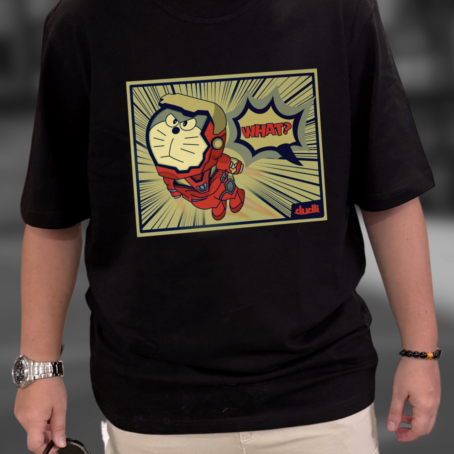Dudli Playful Graphic Tshirts - Reimagined - What? - regular_fit - oversized_fit