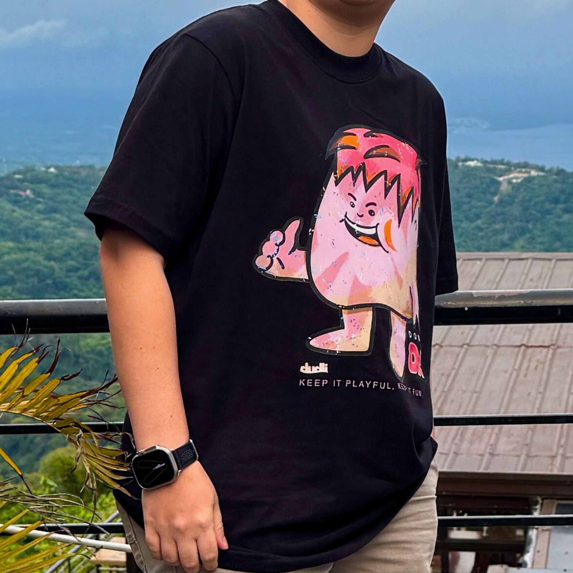 Dudli Playful Graphic Tshirts - Dot Lab - Donut Dot - regular_fit - oversized_fit