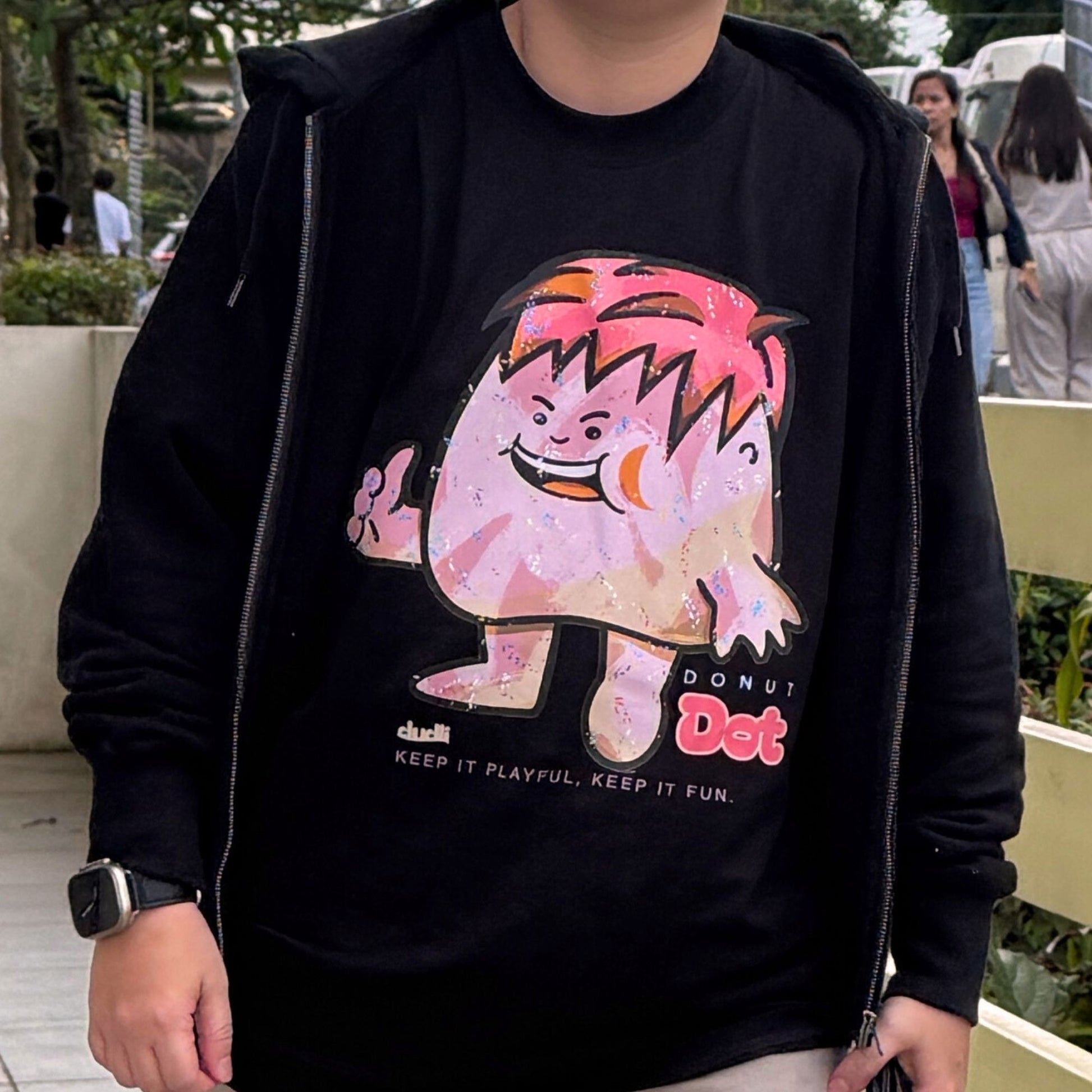 Dudli Playful Graphic Tshirts - Dot Lab - Donut Dot - regular_fit - oversized_fit