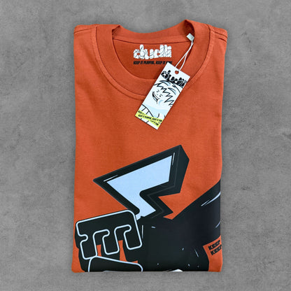 Dudli Playful Graphic Tshirts - Mad Electro - Drained | Brick - regular_fit