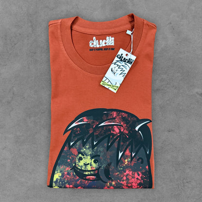 Dudli Playful Graphic Tshirts - Dot Lab Messy Dot - Brick - regular_fit
