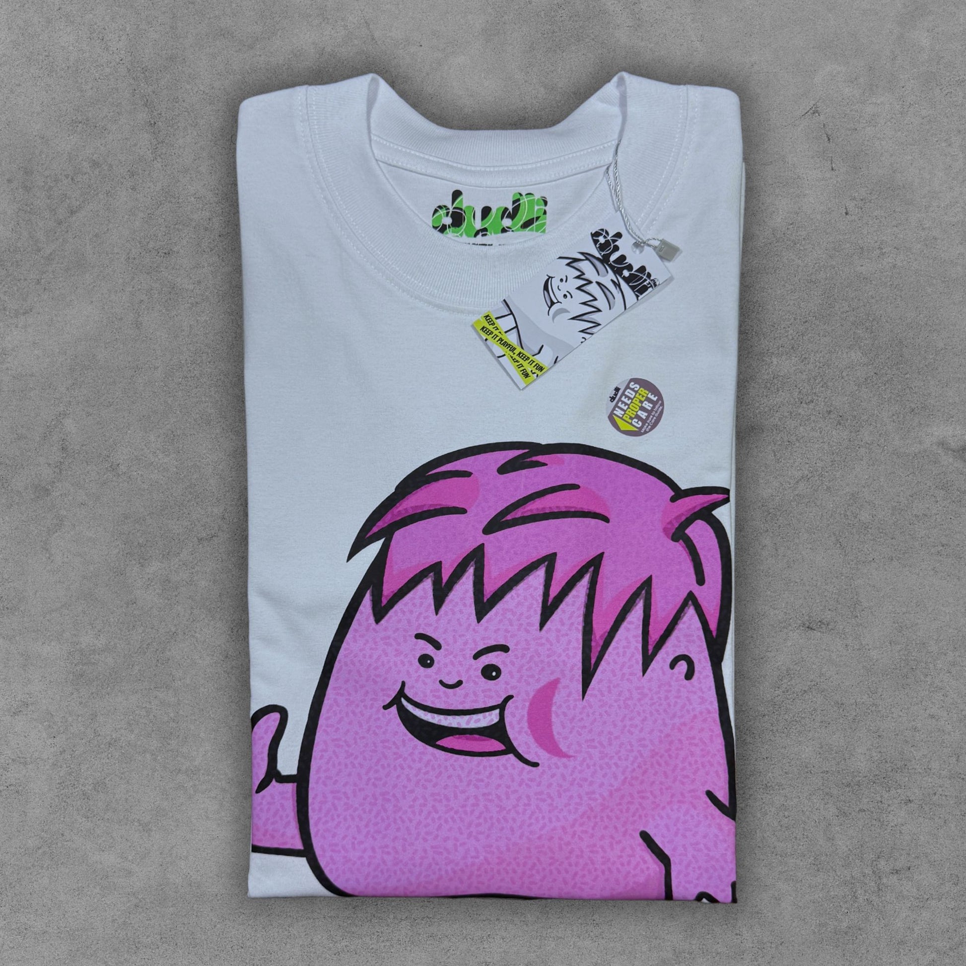 Dudli Graphic Tees - Candy Dot (Dot Lab) - White - oversized_fit
