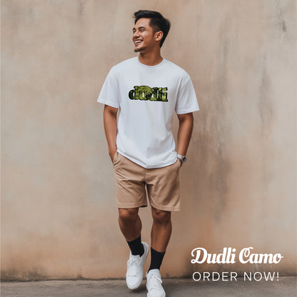 Dudli Playful Graphic Tshirts - Dudlify - DUDLI Camo - Moss - White - oversized_fit