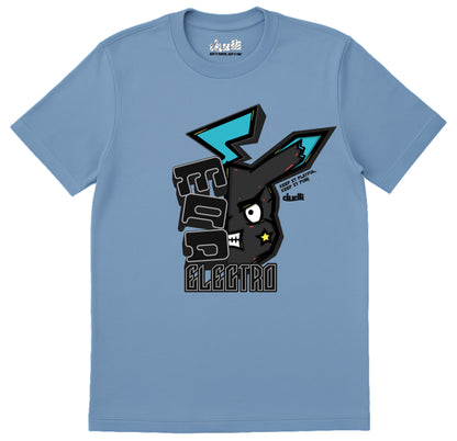 Dudli Playful Graphic Tshirts - Mad Electro - Zap | Sky - regular_fit