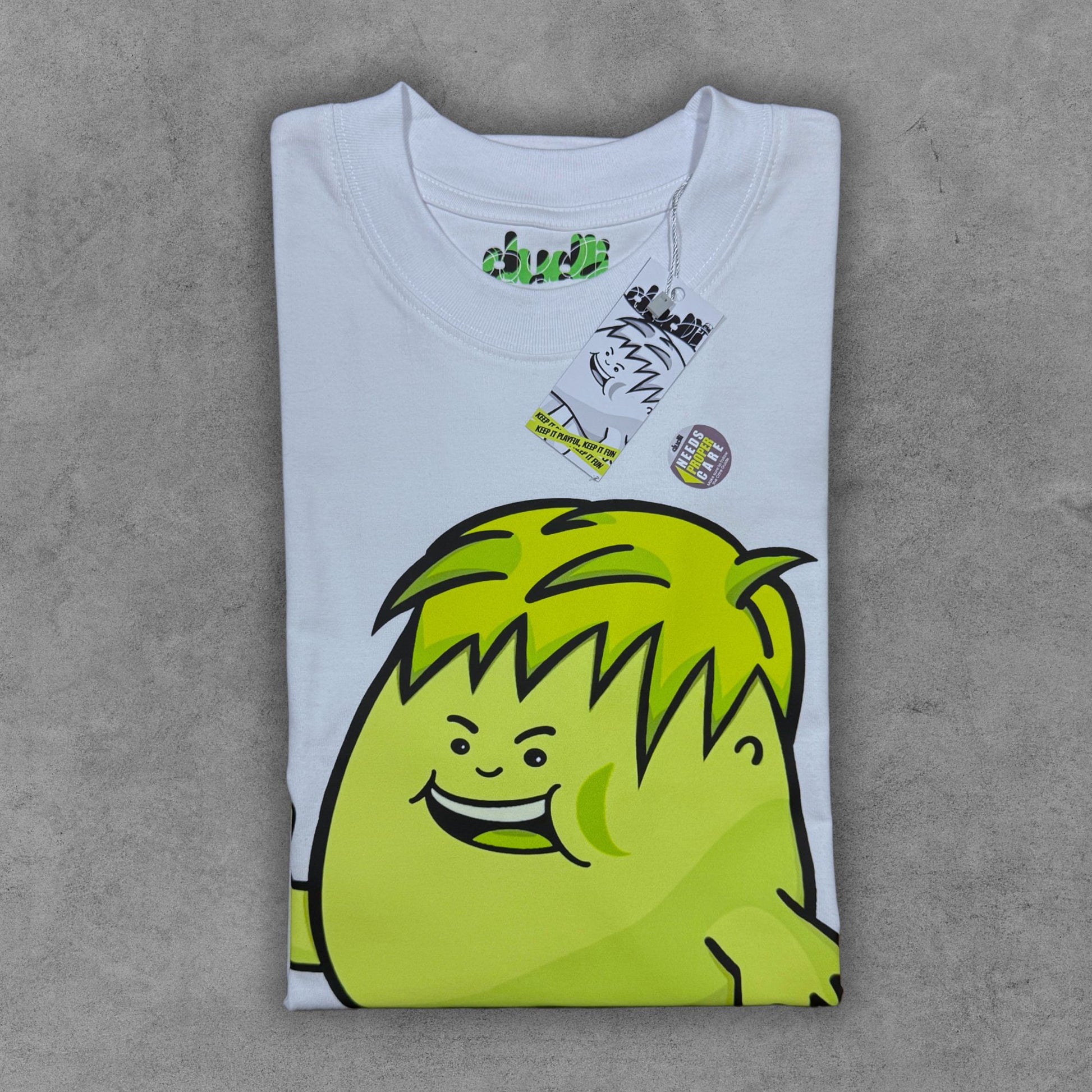 Dudli Graphic Tees - OG Dot (Dot Lab) - White - oversized_fit