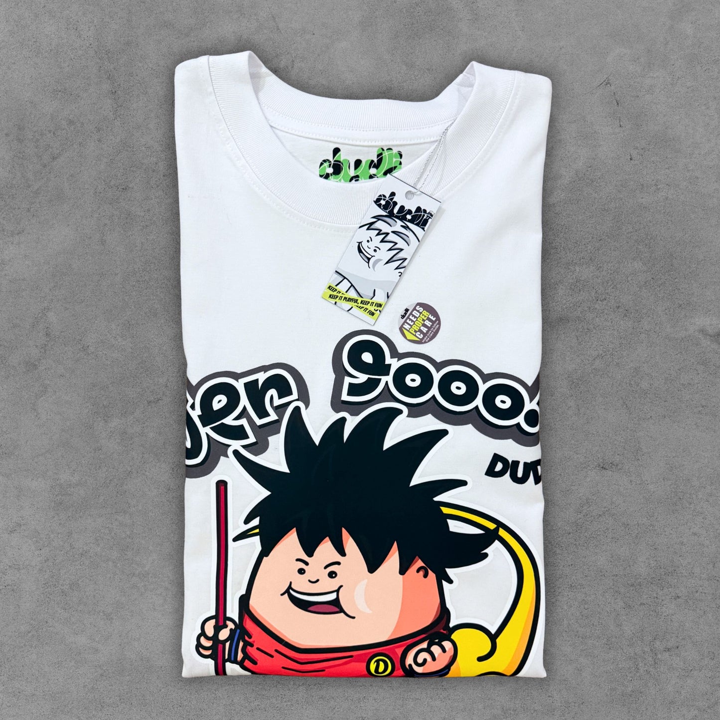 Dudli Playful Graphic Tees - Over 9K! Dot - White - oversized_fit