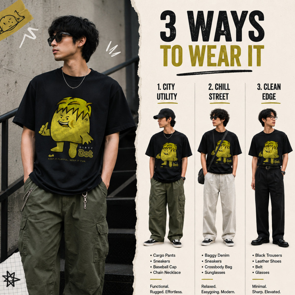 Dudli Dirty Dot (Dot Lab) regular_fit oversized_fit