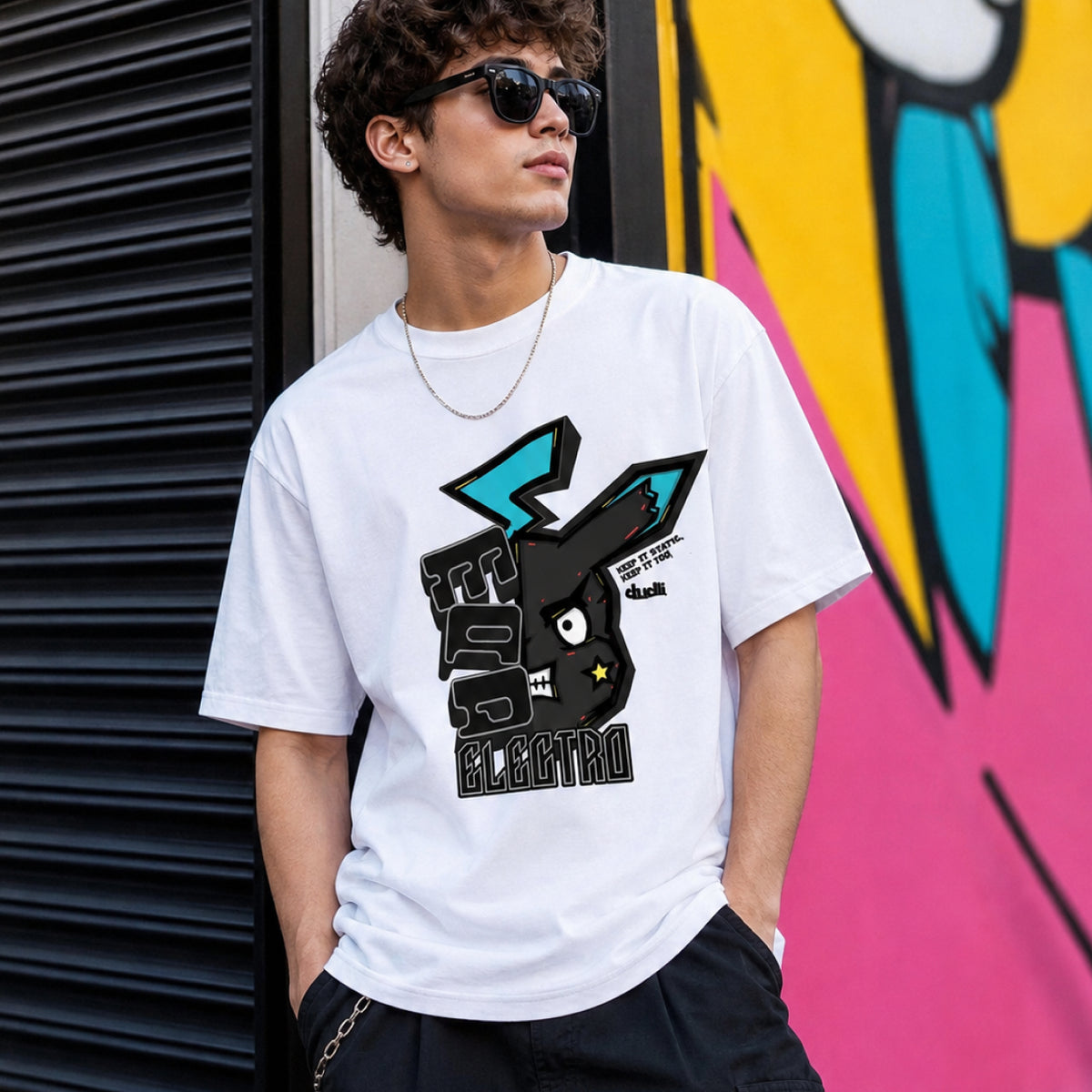 Dudli Mad Electro - Zap | White oversized_fit
