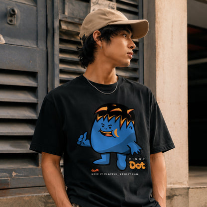 Dudli Zingy Dot - Black - regular_fit oversized_fit