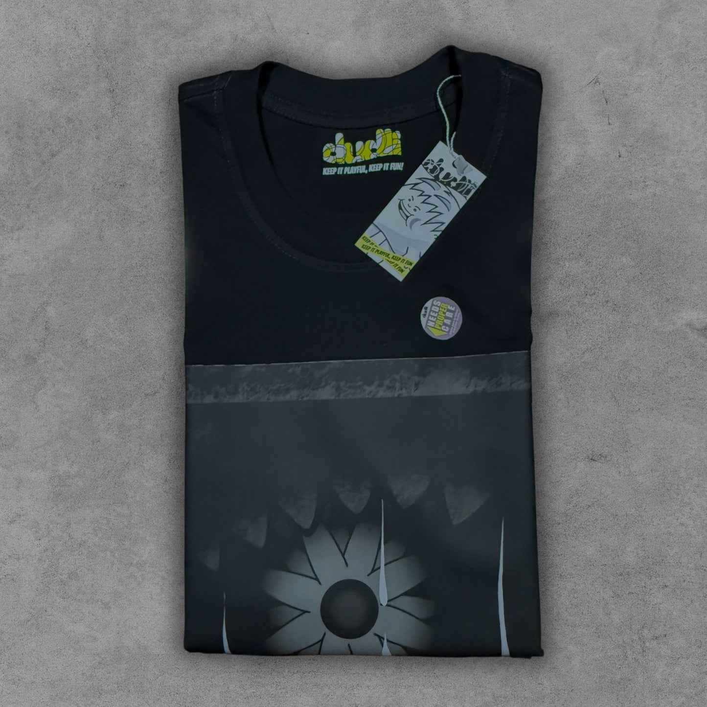 Dudli Playful Graphic Tshirts - Dark - Dark Bite - Rust - regular_fit oversized_fit