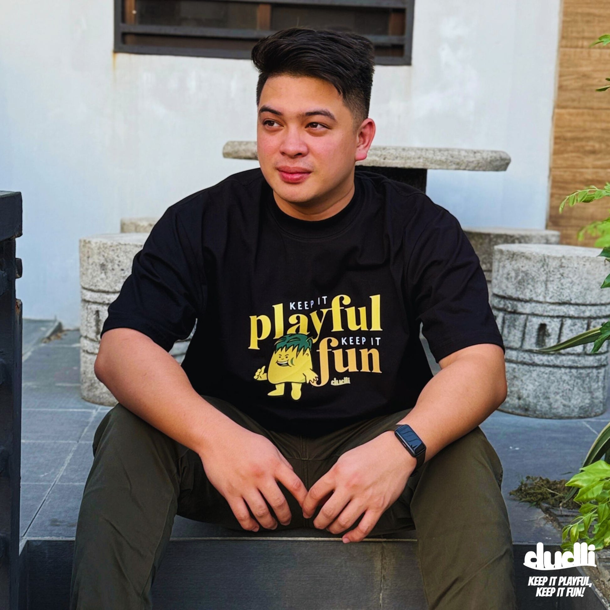 Dudli Playful Graphic Tshirts - KIPKIF - Sunny Mint - regular_fit - oversized_fit
