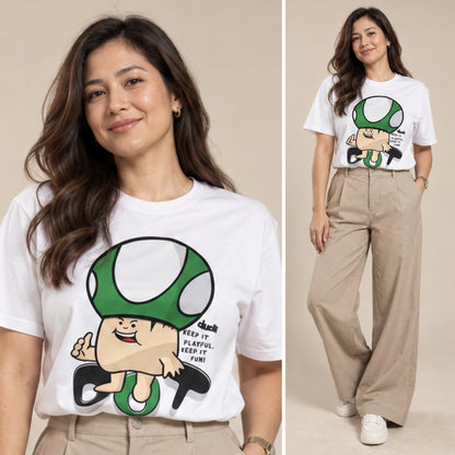 Dudli Playful Graphic T-shirts | Mush Dot - GO! (Dot Lab) - oversized_fit