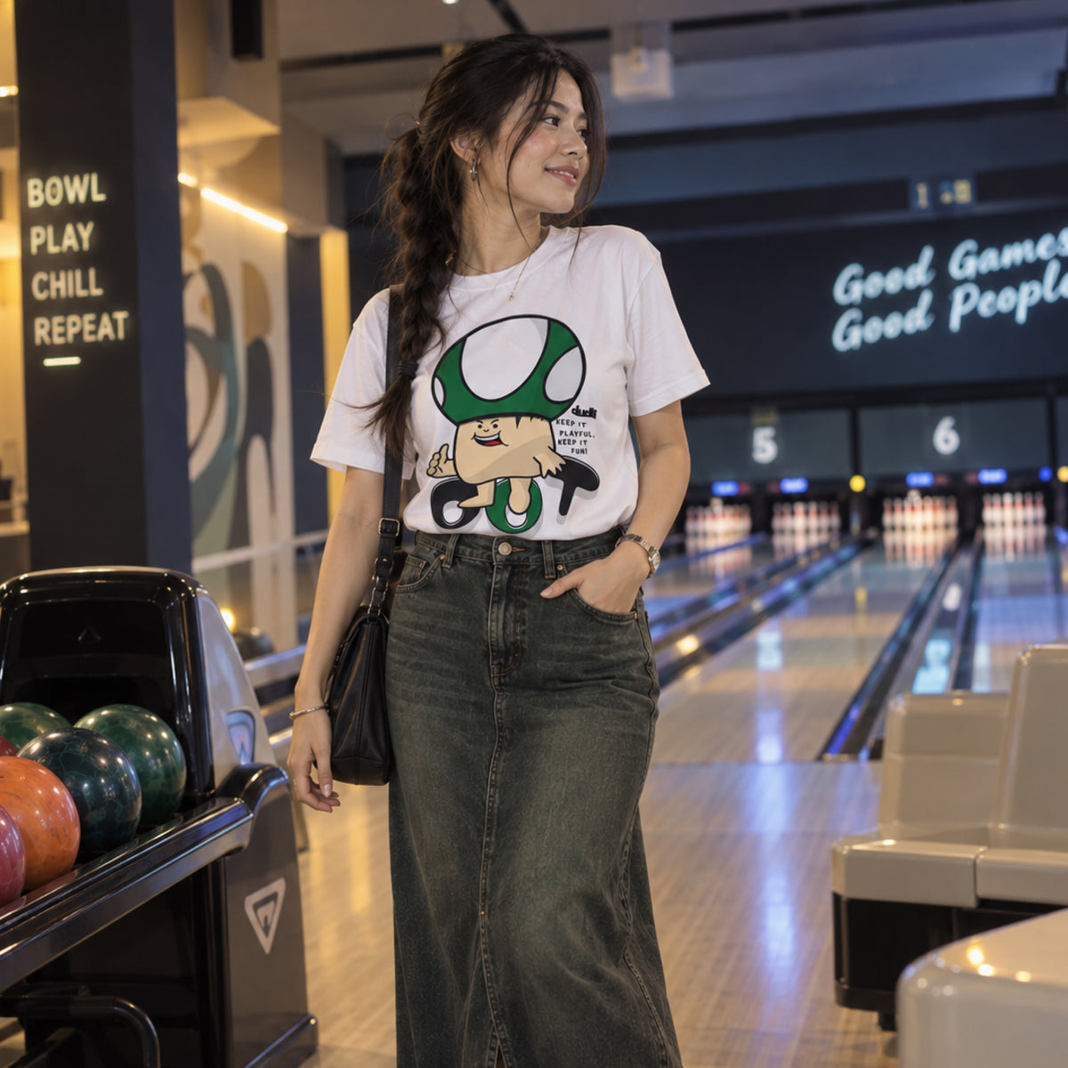 Dudli Playful Graphic T-shirts | Mush Dot - GO! (Dot Lab) - oversized_fit