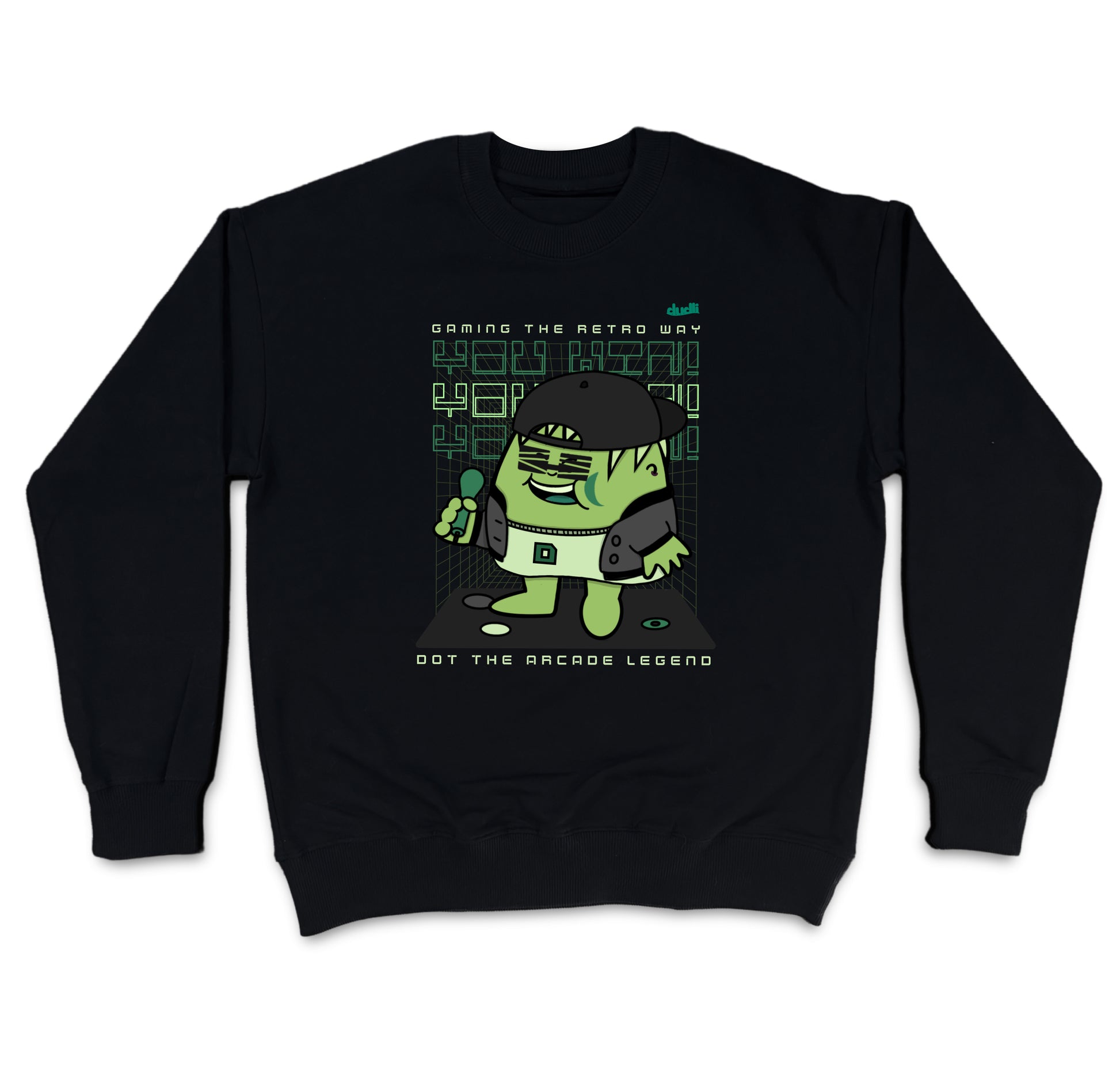 Dudli Graphic Sweatshirt - Arcade Legend - Night Glitch