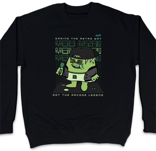 Dudli Graphic Sweatshirt - Arcade Legend - Night Glitch