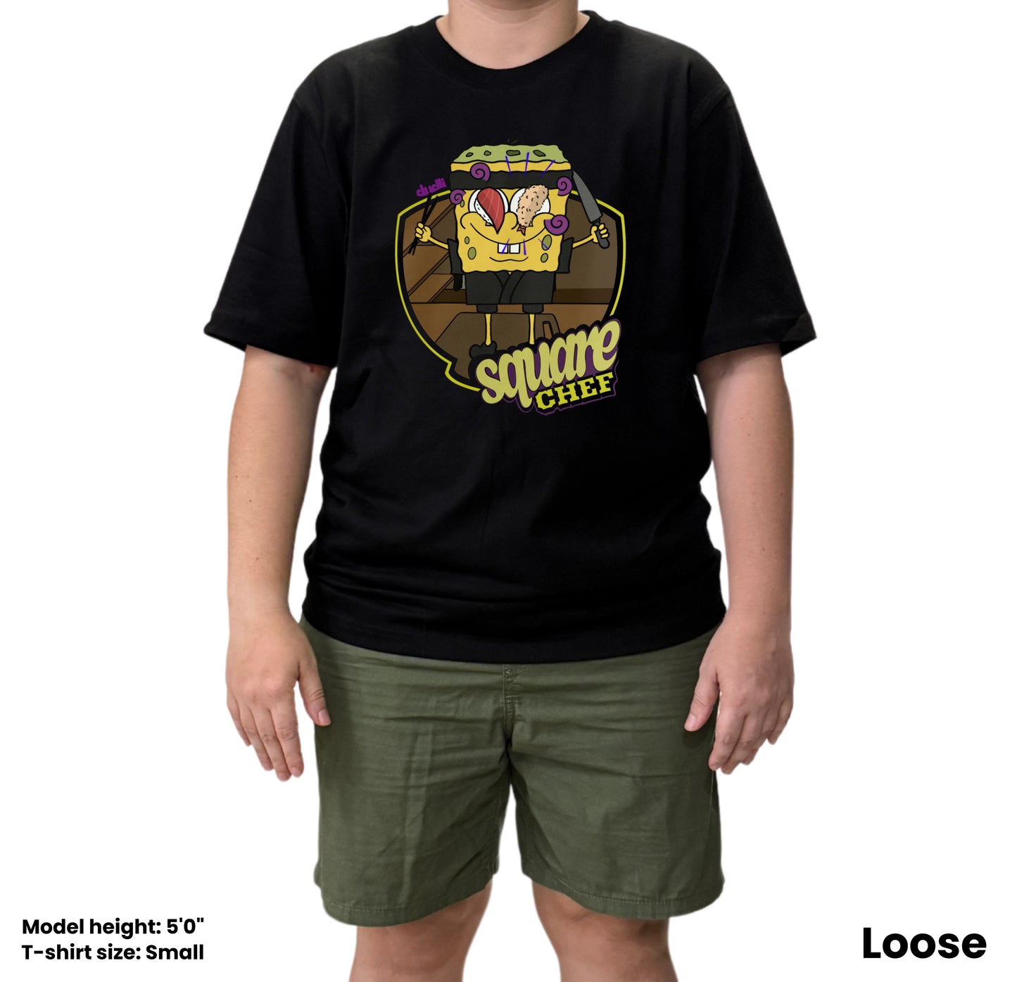 Dudli Playful Graphic Tshirts - Chefy - Square Chef - NIHON - oversized_fit
