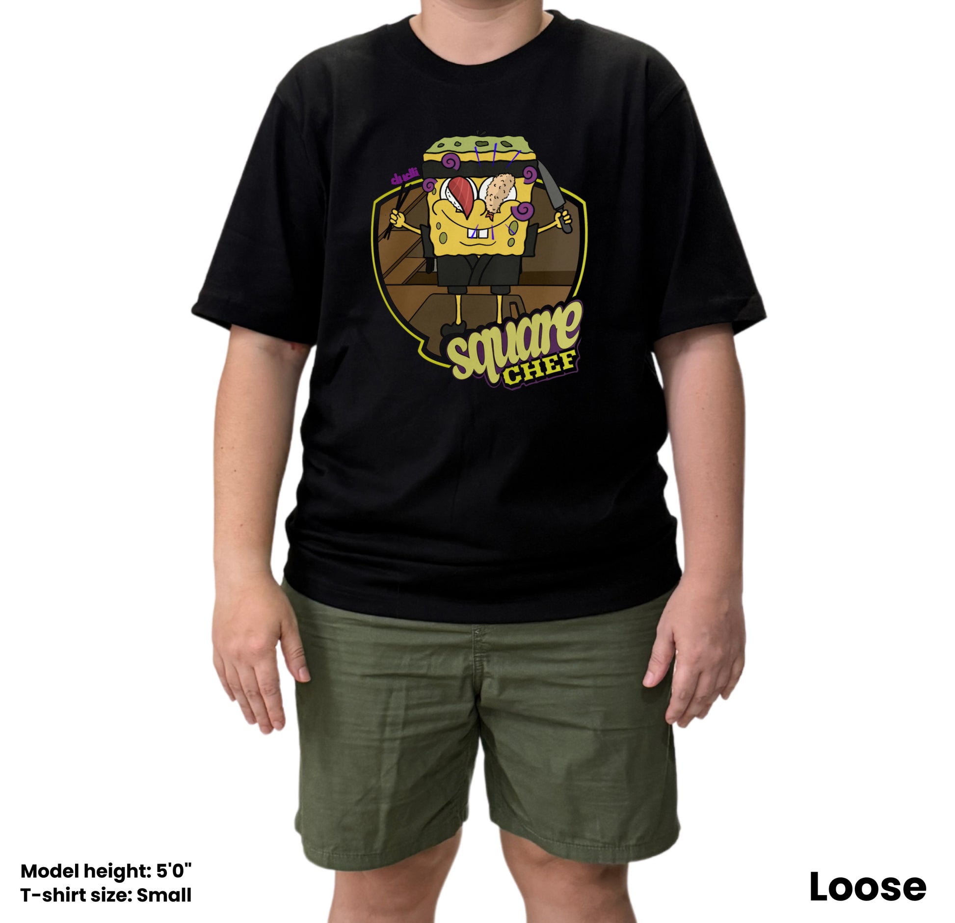 Dudli Playful Graphic Tshirts - Chefy - Square Chef - NIHON - oversized_fit