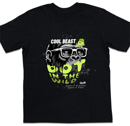 Dudli Graphic Tees Cool Beast Neon - Black - oversized_fit