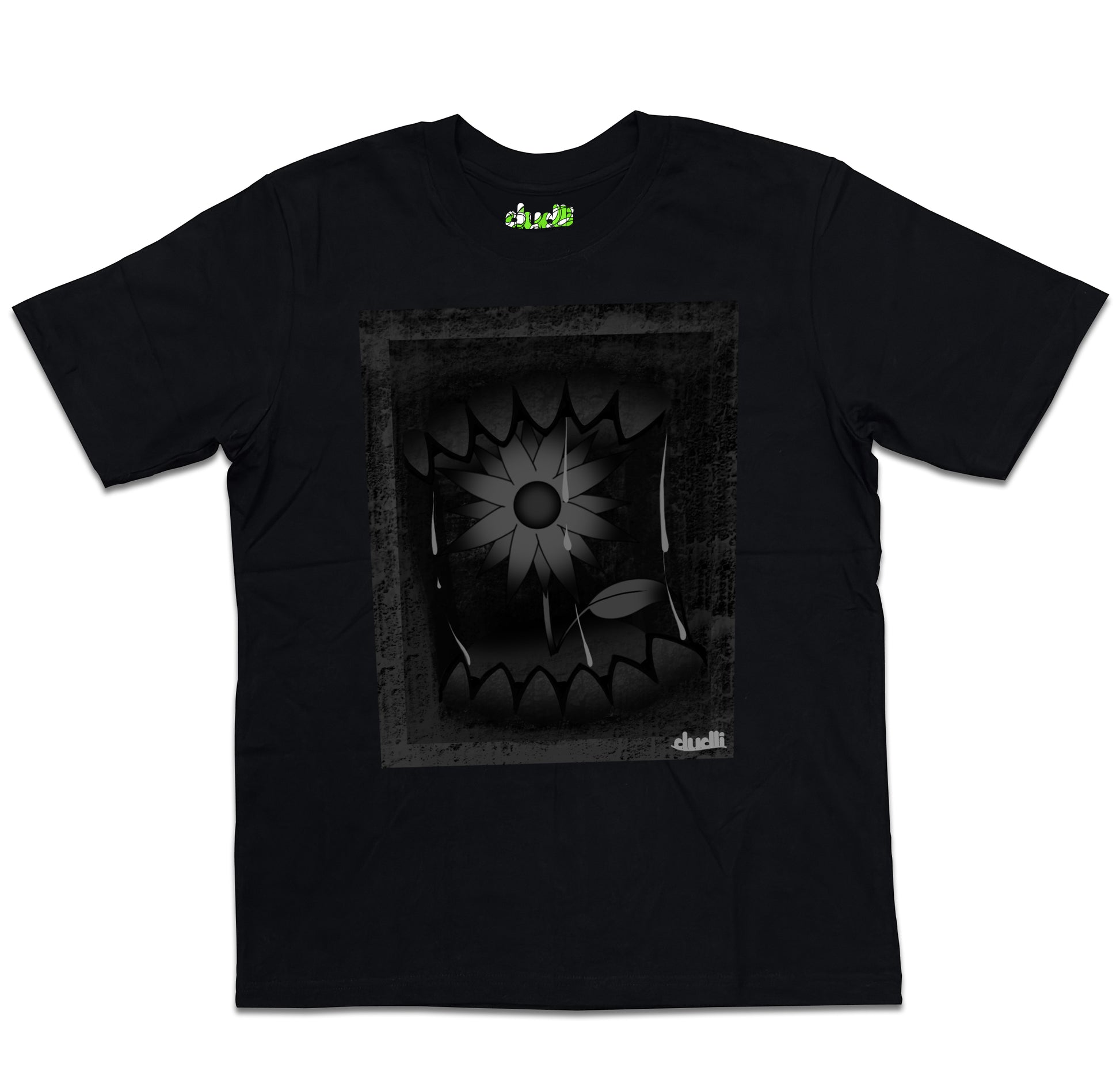 Dudli Playful Graphic Tshirts - Dark - Dark Bite - Steel - oversized_fit