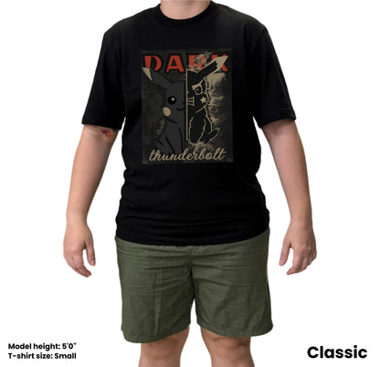 Dudli Playful Graphic Tshirts - Dark - Dark Thunderbolt - Flare - regular_fit